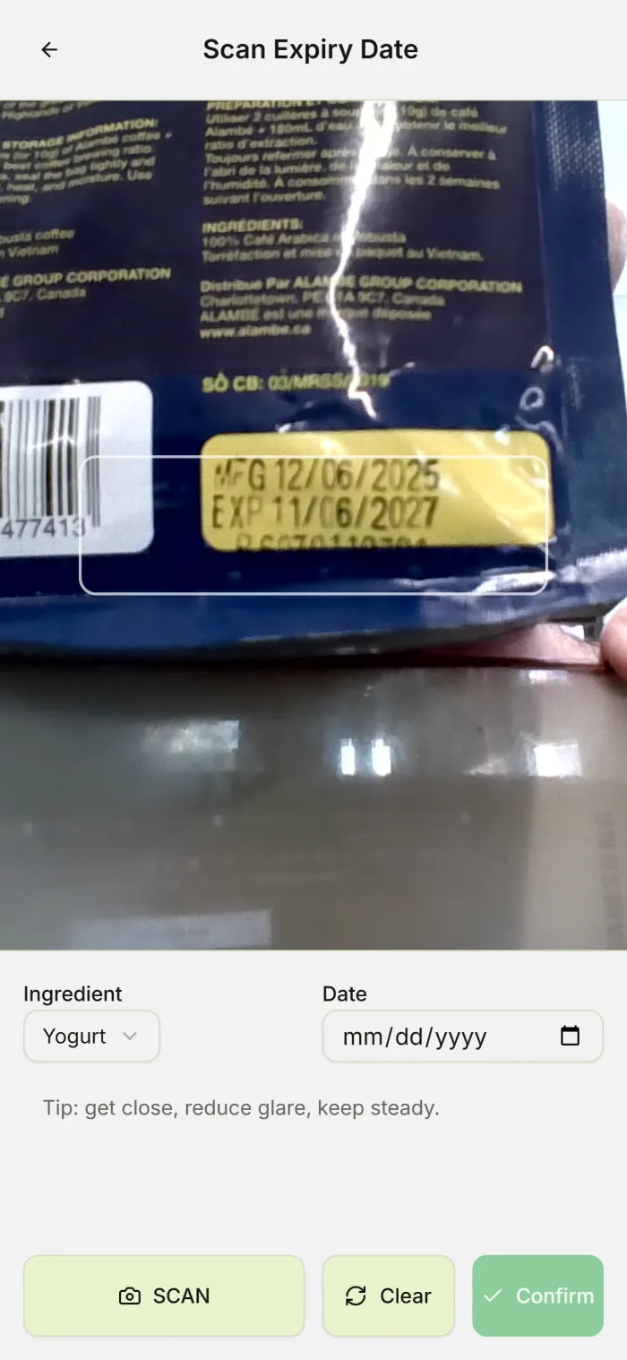 Expiry screenshot