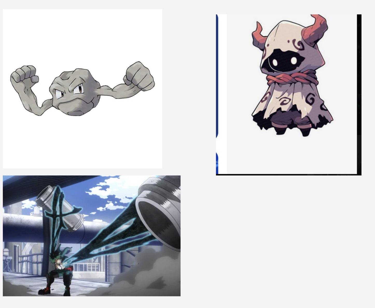 Character and creature references that did not survive scope cuts