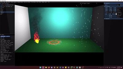 Particle system: emitter shapes and affector pipeline