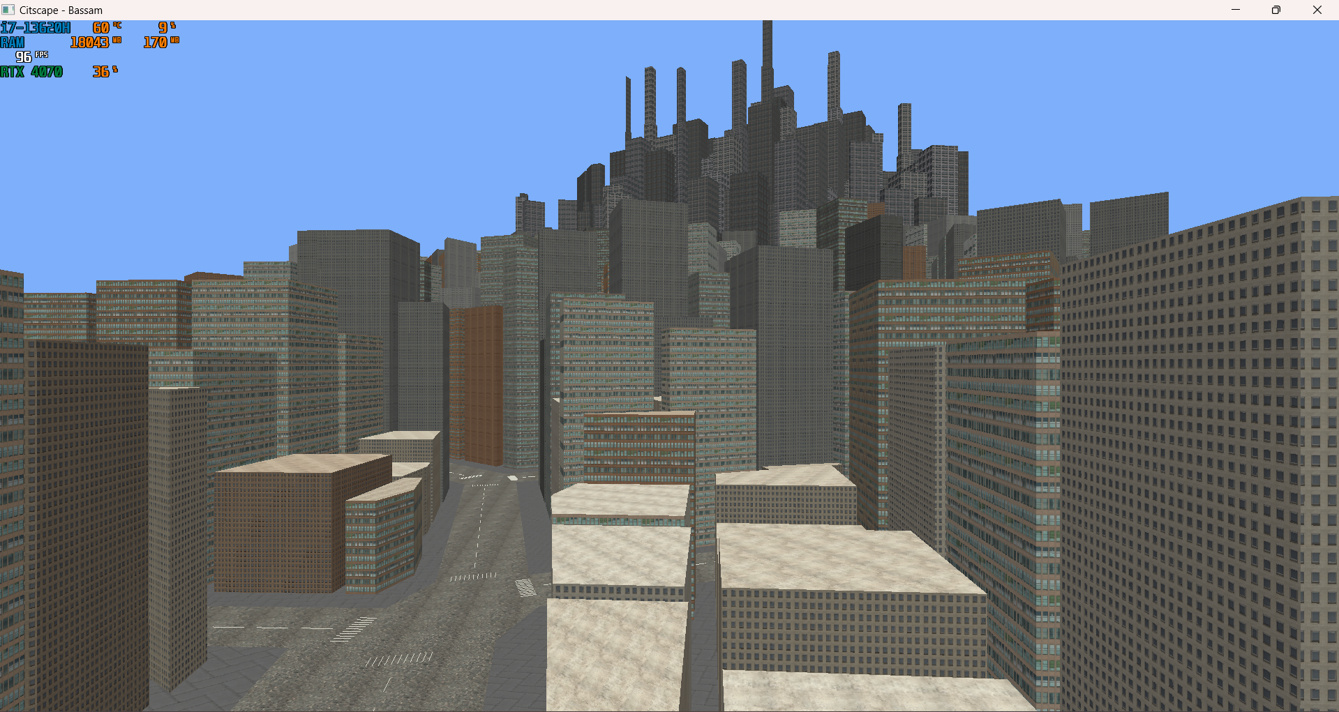 OpenGL Cityscape image